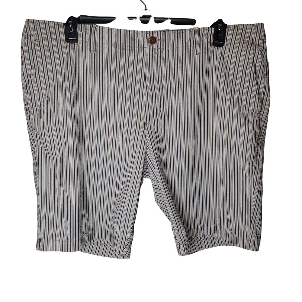 Tommy Bahama Striped Golf Shorts (40x10) Nylon Stretch Blue White TINY FLAW